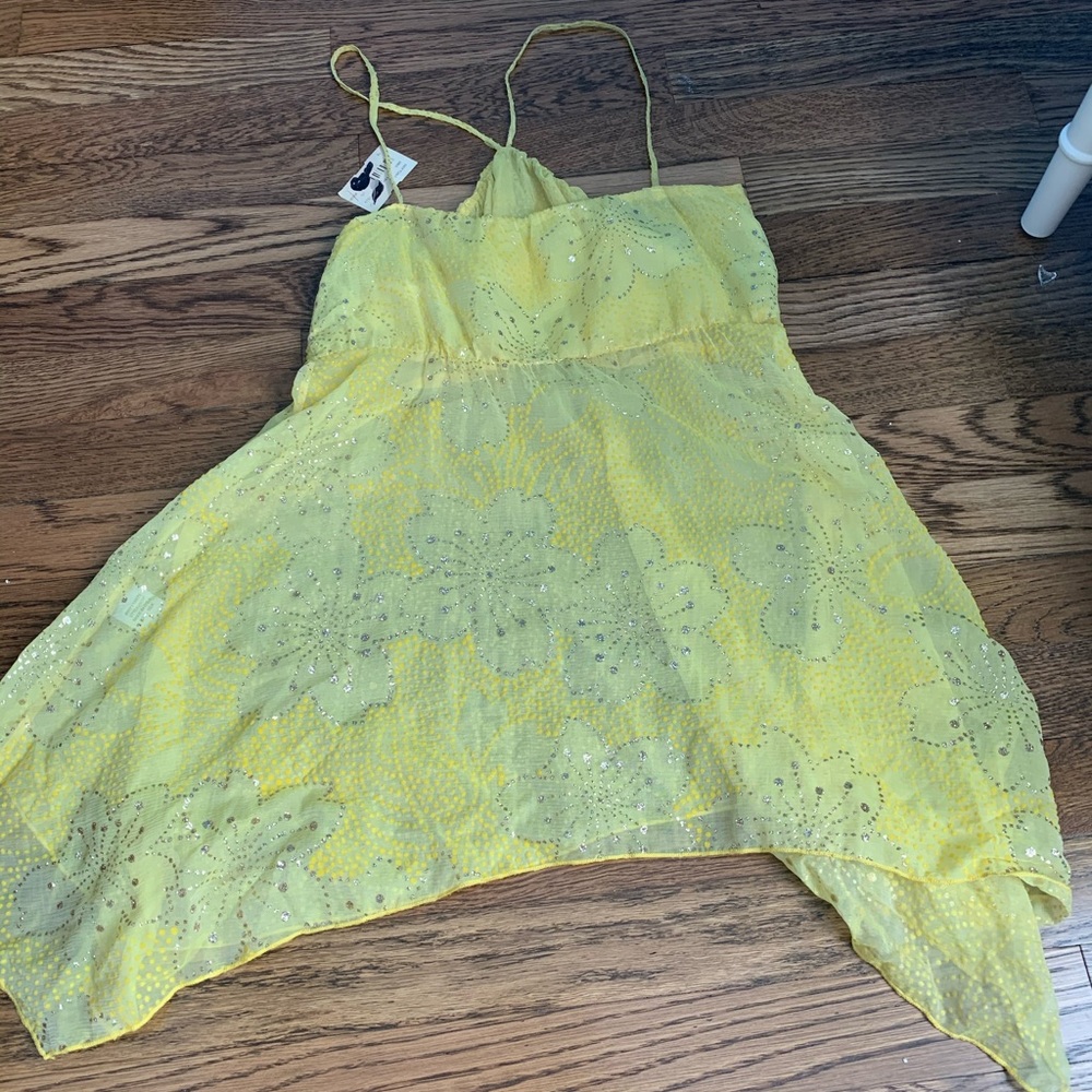 Twelfth Street by Cynthia Vincent VTG Y2K Babydoll Silk Fairy Flowy Cami Top NWT